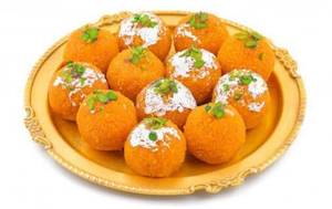 Motichoor Kesar Laddu With Cashew