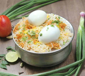 Hyderabadi Egg Biryani Half
