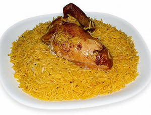 Bukhari Rice With Half Grilled Chicken