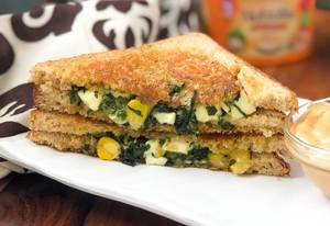 Baby Spinach, Corn & Cheese Sandwich