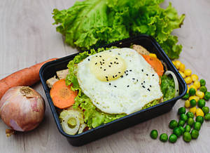 Egg Poach Chicken Salad