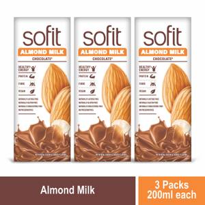 Sofit Almond Milk - Chocolate 200 ml Pack of 3