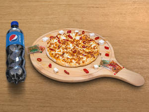 Red Pepper Paneer Pizza + Cold Drink 250Ml