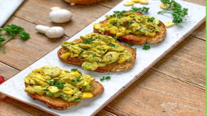 Mushroom On Open Toast