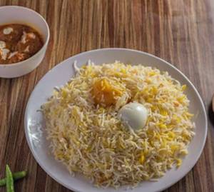 Egg Biryani (1plate) + Chicken Chaap (1 Pcs)and salad