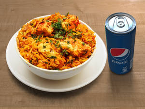 Paneer Biryani + Pepsi 250 Ml Can