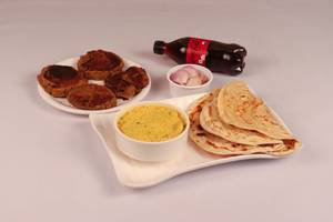 Banarasi Dum Aloo Qtr + Veg Kabab 4 Pcs + 3 Laccha Paratha + Coke 250 Ml