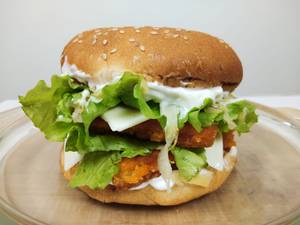 Paneer Burger - Healthiest Burger In The City - Probiotic Sauerkraut - Jumbo