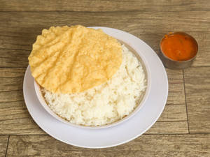 Combo 1 (rice+sambar+palya+ Papad)
