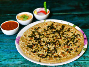 Classic Mixed Veg Paratha (1pc) With Curry 