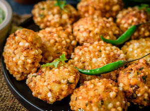 Sabudana Wada + Dahi -(2 Pic)