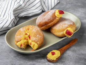 Custard & Jam Brioche - Single Doughnut