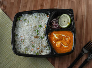 Veg Pulao with Paneer Butter Masala