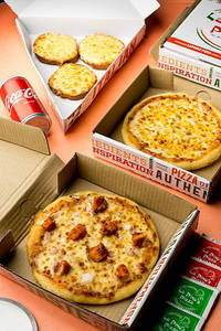 Onion Chicken Tikka Pizza+sweet Corn Pizza+garlic Bread+soft Drink