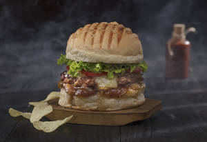 A Cheesy Moo-Tation Burger