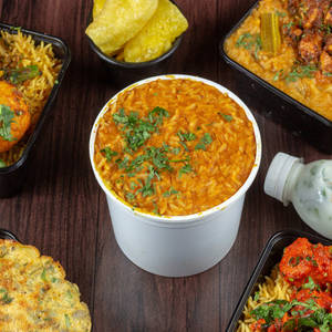 Sambar Rice With Chicken 65