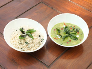 Veg Thai Green Curry with Rice