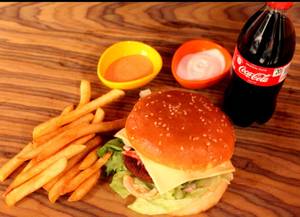 Chicken Burger + French Fries + Coke [250ml]