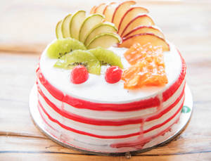 Fresh Fruit Cake (Eggless)