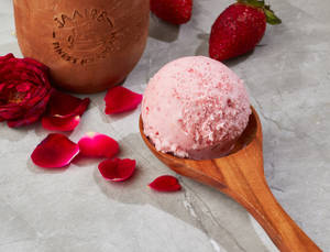 Rose Strawberry Ice Cream