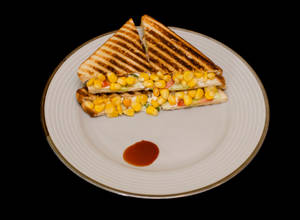 American Corn Cheese Grilled Sandwich                                  