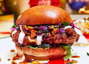 Chicken 65 cheese Burger