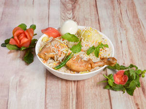 Murgh Dum Biryani + Chicken Curry + Salad