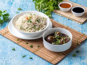 Manchurian Gravy with Veg Fried Rice