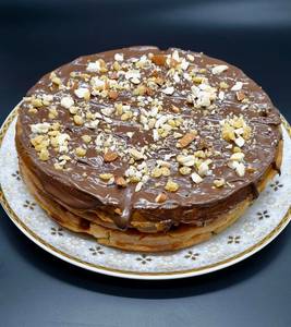Choco Hazelnut Praline Waffle Cake
