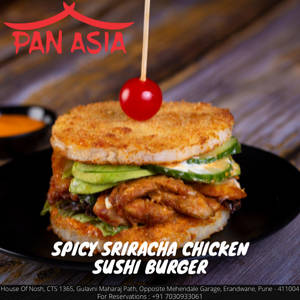 Spicy Sriracha Chicken Sushi Burger