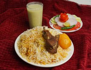 Mutton Biryani+ghol+salad