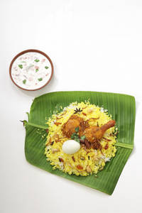 Aritaku Chicken Biryani(banana Leaf Chicken Biryani)