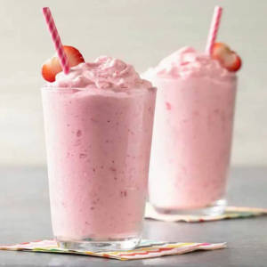 Strawberry Shake with Vanilla Ice cream