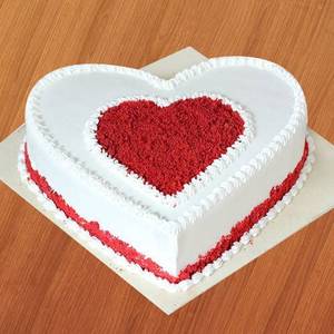 Eggless Red Velvet Heart Cake New