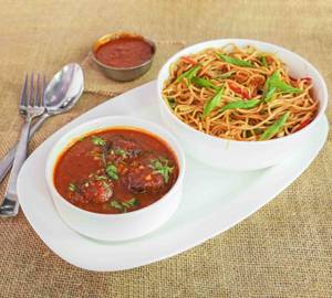 Veg Noodles +manchurain