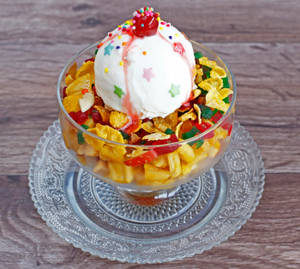 Fruit Salad with Ice Cream