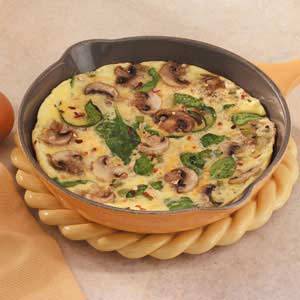 Spinach Mushroom Omelette