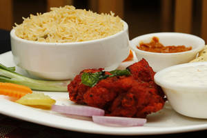 Buy 2 Mutton Biriyani Get Half Chicken 65