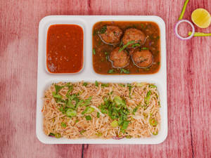 Veg Manchurian + Veg Fried Rice