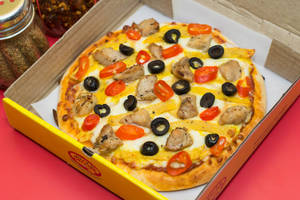 7" Regular Alfredo Salami Pizza (Spicy)