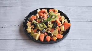 Fresh Fruits, Seeds And Nuts Salad