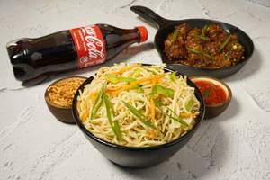 Veg Manchurian  + Veg Hakka Noodles + Coke (600Ml)