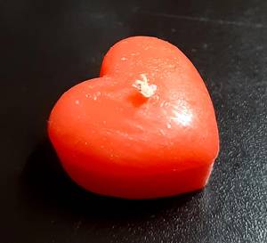 Red Heart Candle ( Single Candle )