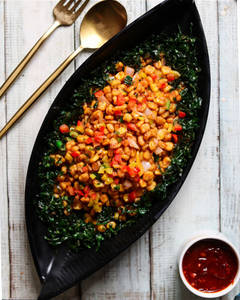 Crispy Chili Corn With Spinach