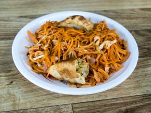 Veg Momo In Schewan Noodles[2]