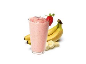 Strawberry banana lassi