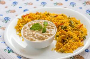 Hyderabadi Biryani And Boondi Raita Meal