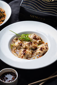 Steamed Chicken Wantons With Crispy Chilli Oil