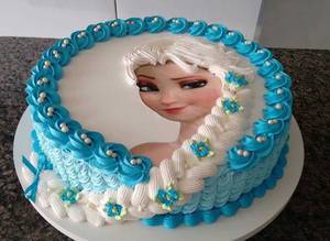 Frozen Barbie Photo Fusion Cake (1.5 Kg)