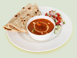 Chicken Butter Masala + 4 Tawa Roti + Salad